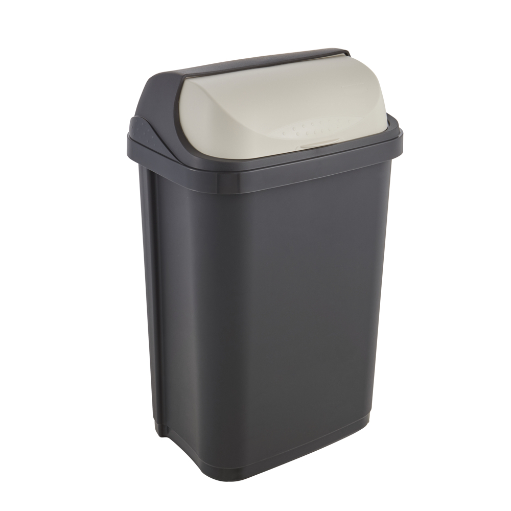 Odpadkový kôš do kúpelne - Odpadkový bin plastový brankár 25 l čierny