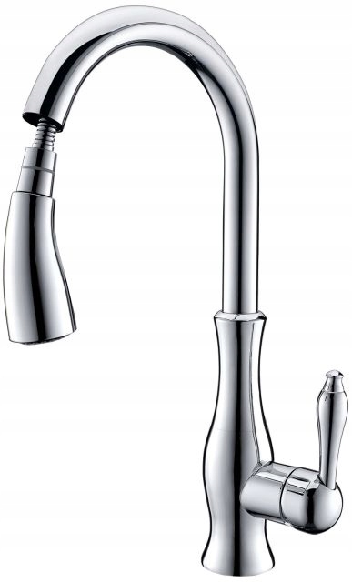 Kuchynské batérie - Linda Kitchen Tap s ťahom -out chrómový výtok