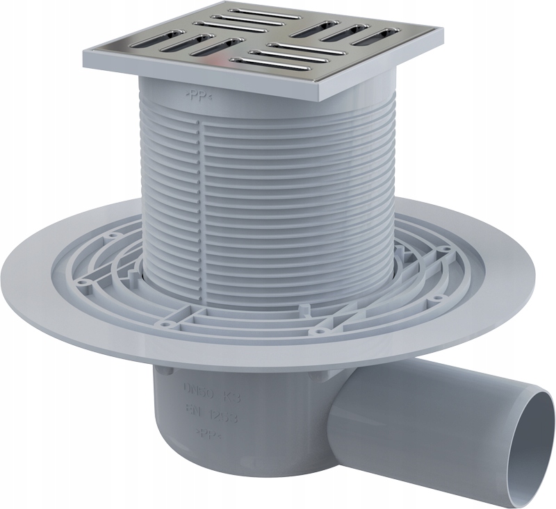 Sprchový žľab - Kanalizačné mriežky Design 105 × 105 / 50mm Side