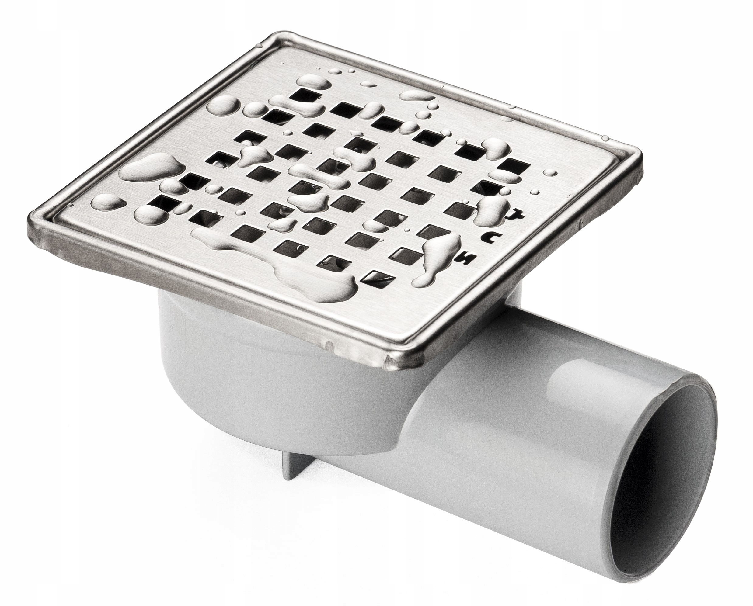 Sprchový žľab - Štvorcové mriežky 10x10 fi 50