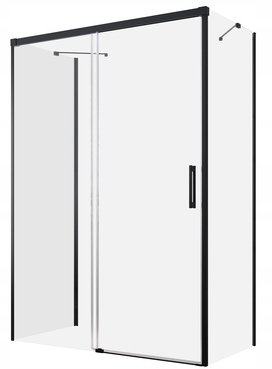 Sprchový kút, kabína - Idea Cabina Black Kdj+S 100x100x200.5 RADAWAY vľavo