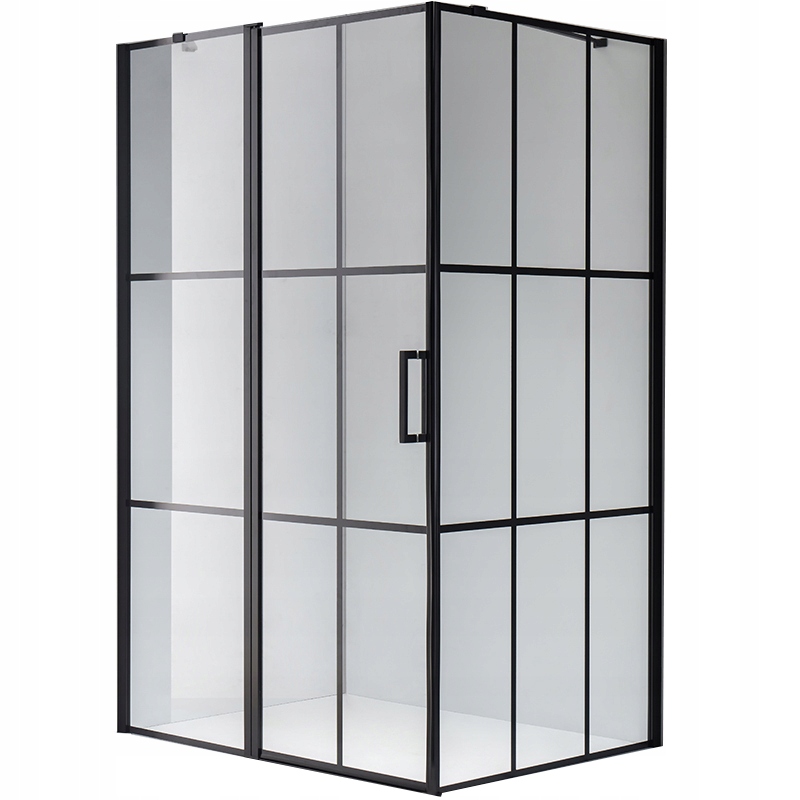 Sprchový kút, kabína - Mexen Omega sprchová skrinka 100 x 90 cm čierna