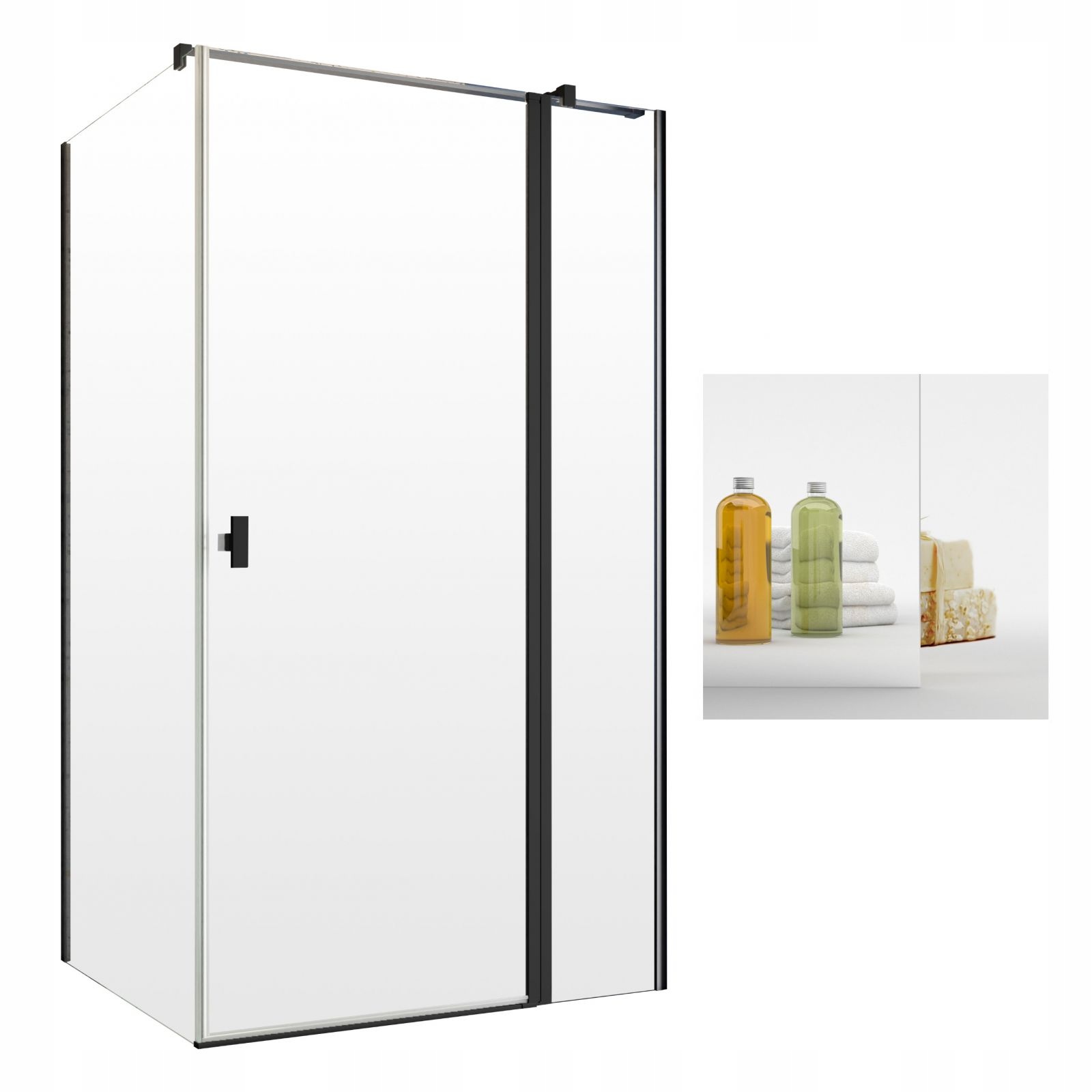 Sprchový kút, kabína - 90x90 mliečna sprchová skrinka s pádlovým bazénom