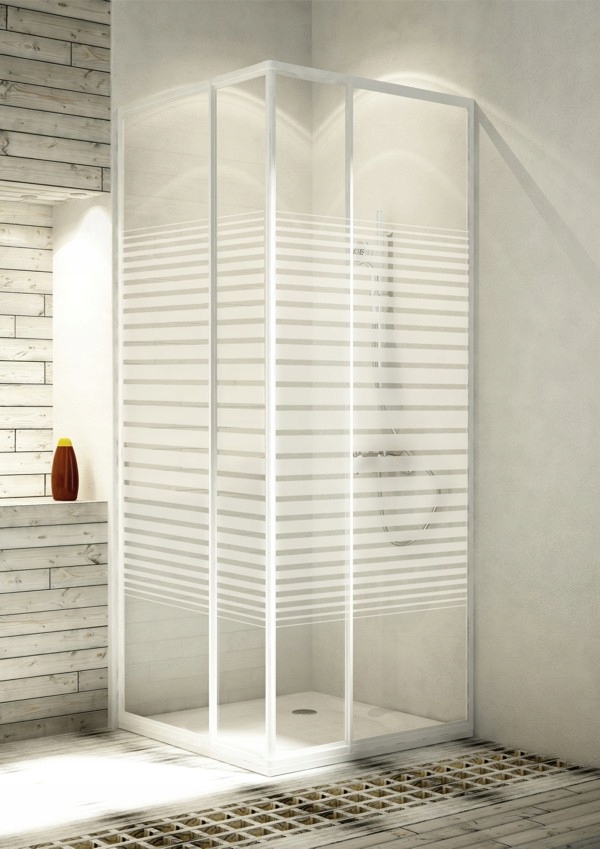 Variabel štvorcová sprchová kabína 80 cm Aquaform biela
