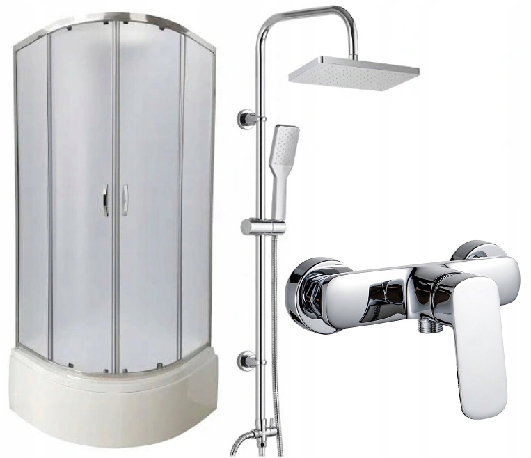 Sprchovací kút 90x90 + bazénik sprcha + sprcha + batérie