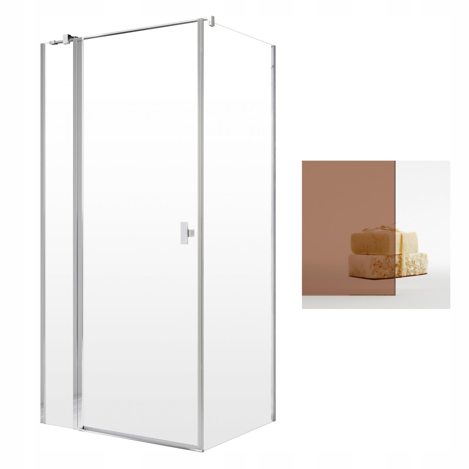 Sprchový kút, kabína - Sprchová kajuta RADAWAY NES 8 KDJ II 110x75 L Bronz