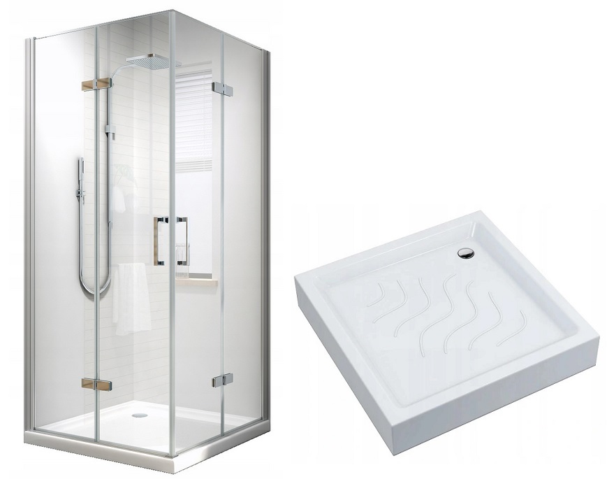 Sprchový kút, kabína - 90x90 sprchovací kút skladacie sklo+ pádlujúci bazén
