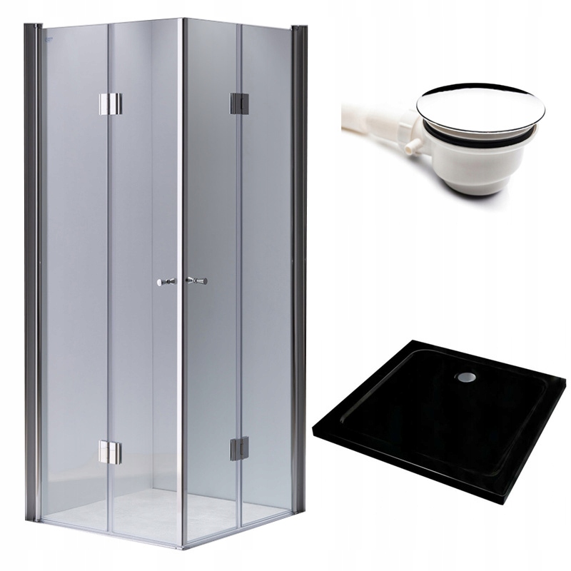 Sprchová skrinka KZ1290C100 ST06A Black Pold