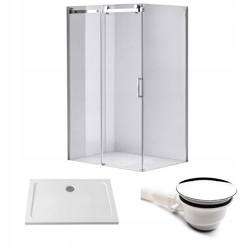 Sprchovacia skrinka KZ203C 120x80cm + ST03C Biela