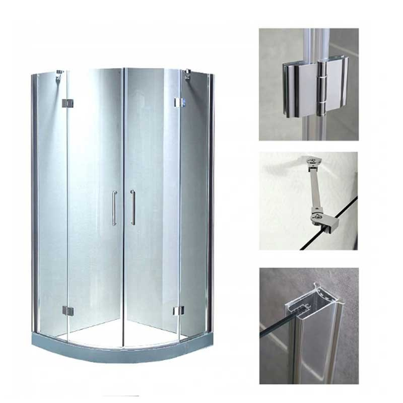 Sprchovací kút KZ4050C 90x90 polkruhový 6mm