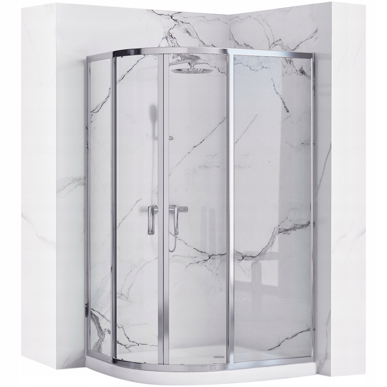 Sprchový kút, kabína - Mexen Rio Shower Cabina 90x90 + sprchový podnos