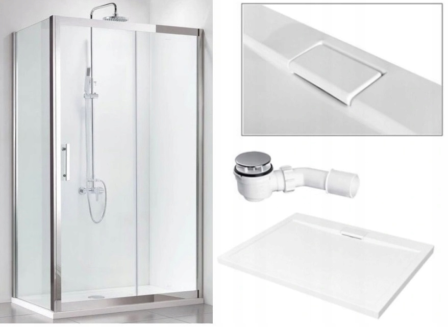 Sprchový kút, kabína - Nano Glas 90x120 Sprchová skrinka +nízka sprchová podnos