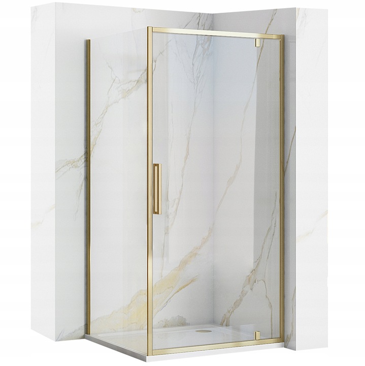 Sprchový kút, kabína - Swing Shower Caupader 100x100 Gold Corner Re
