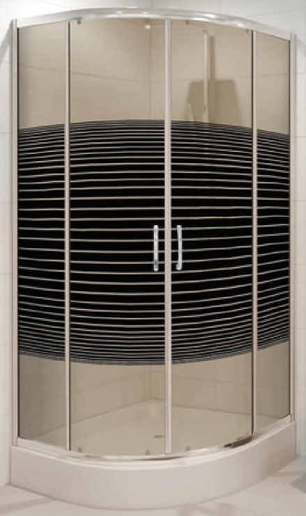 Čierne pruhy sprcha 80x80x185 PARMA