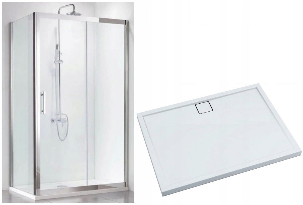 Rohový sprchovací kút 90x120 + low bazénik