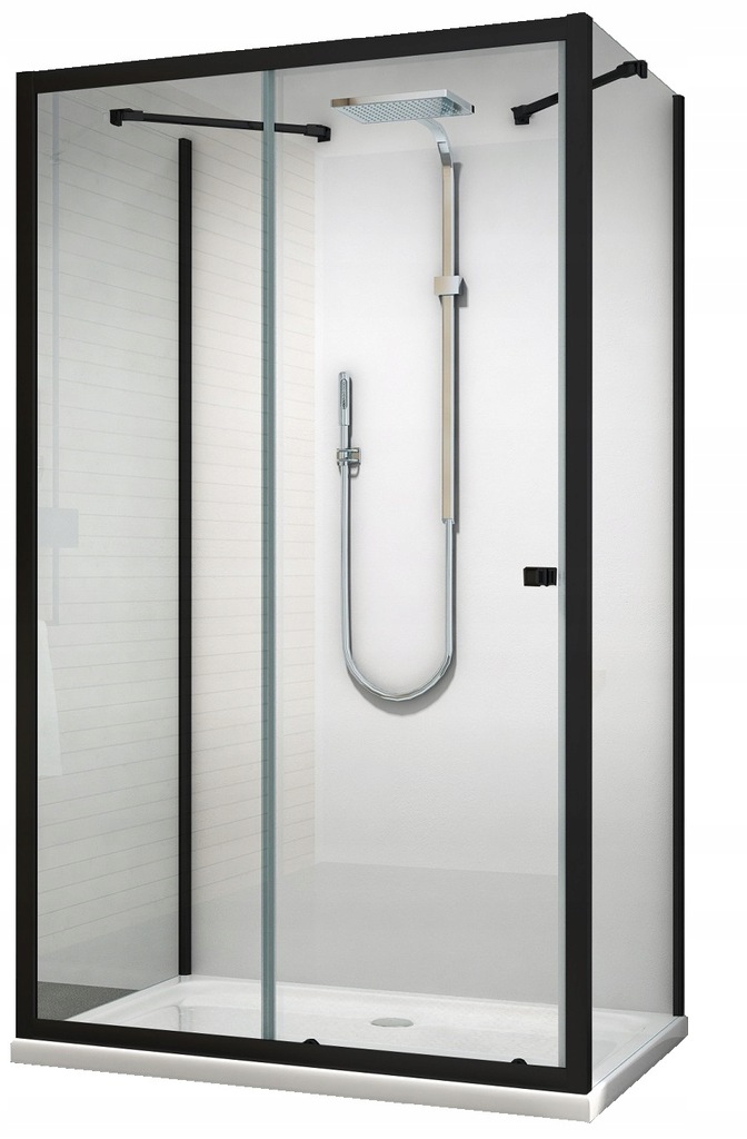 Sprchový kút, kabína - Idea Cabina Black Kdj+S 100x75x200.5 Radaway Law