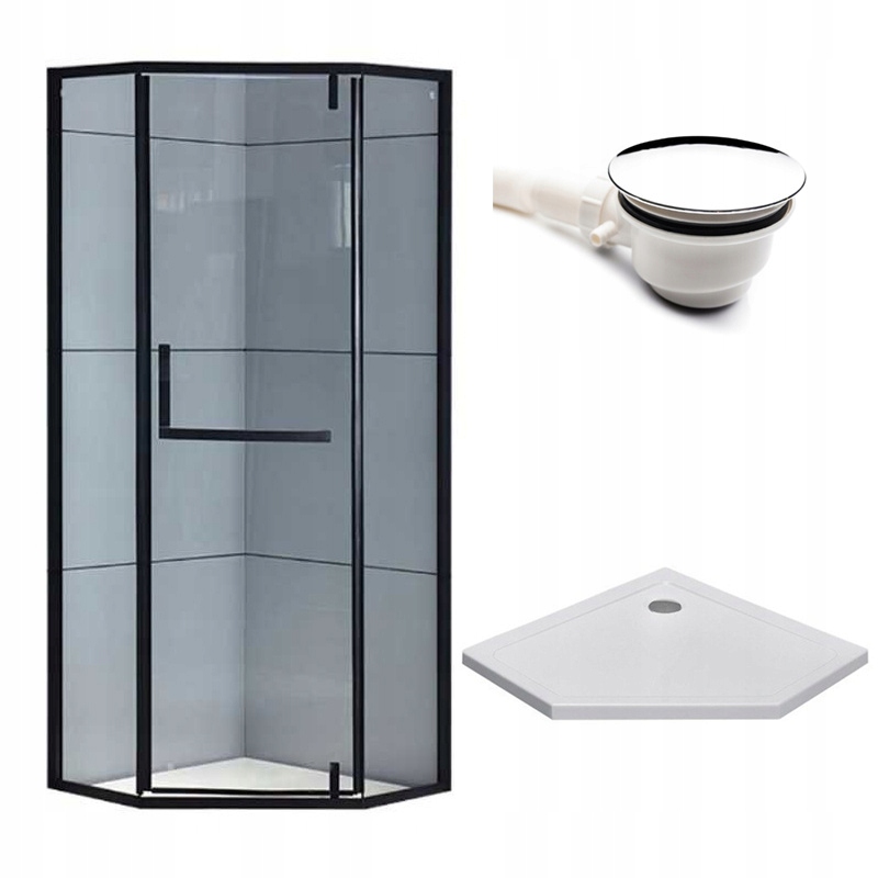 Sprchová kajuta so sprchovým zásobníkom 80x80KZ4026A+ST07A