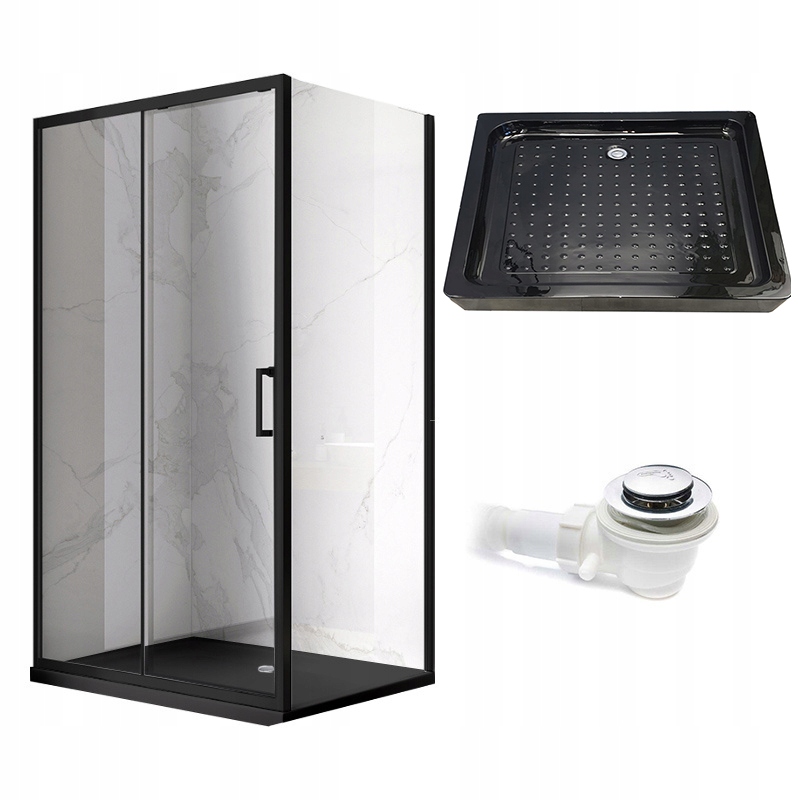 Sprchová skrinka s 90x80 kz103+sprchový podnos SXL03B
