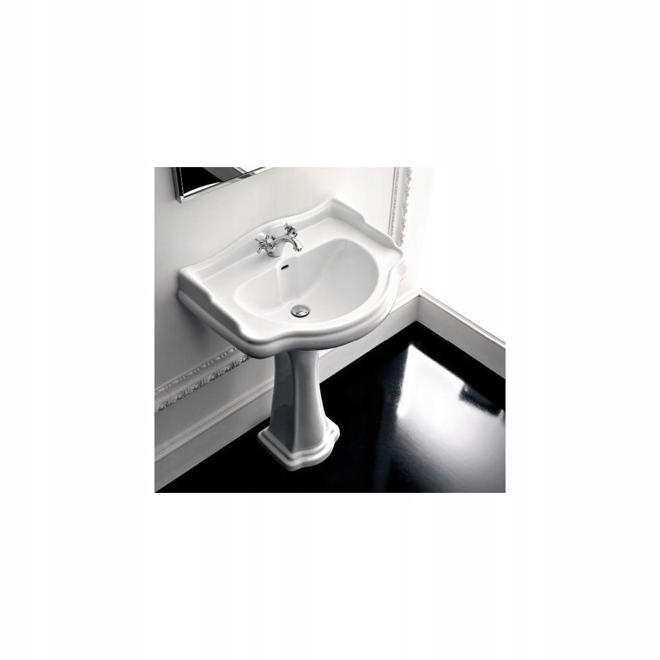 Asymetrické umývadlo -  Kerasan retro 73 cm washbasin s podstavec