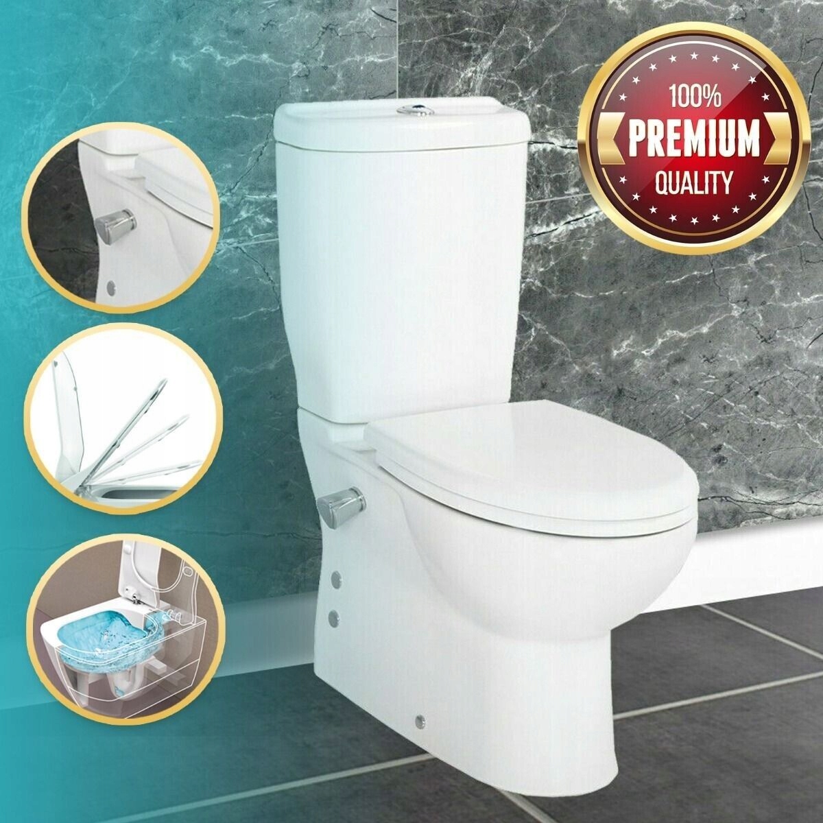 WC kombi - WC Compact 60.2 x35x39 cm bident a batéria