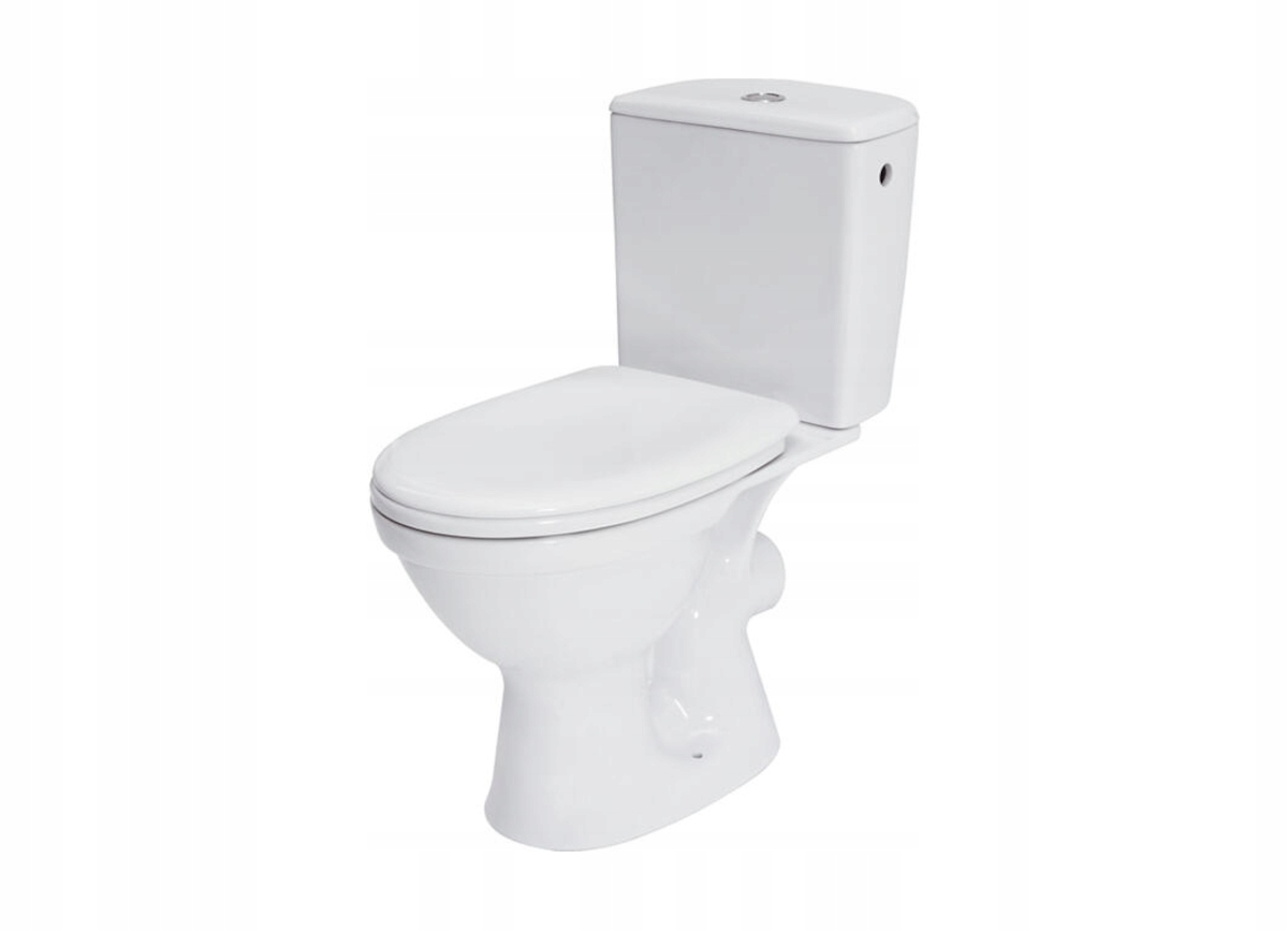 WC kombi - Kompaktná toaleta s toilnou doskou biely Cersanit