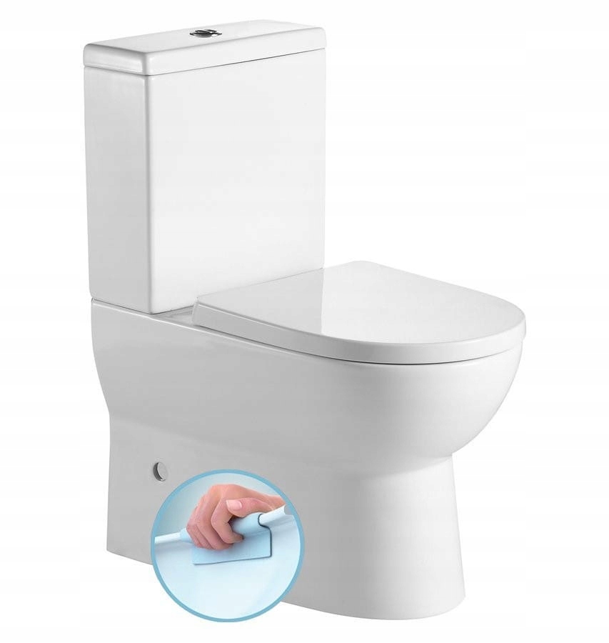 WC kombi - Vertikálne kompaktné WC 3/6L set s C-Clear Board