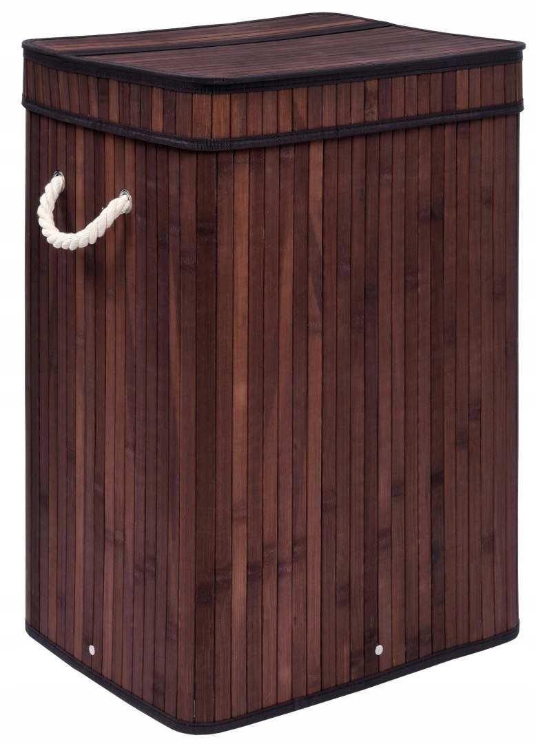 Kôš na bielizeň -  Kôš na bielizeň z bambusu s krytom Soren 80L Wenge