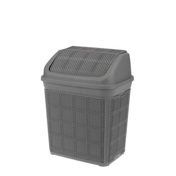 Odpadkový kôš do kúpelne -  Plátno na sklon bin 6,5 l, šedá