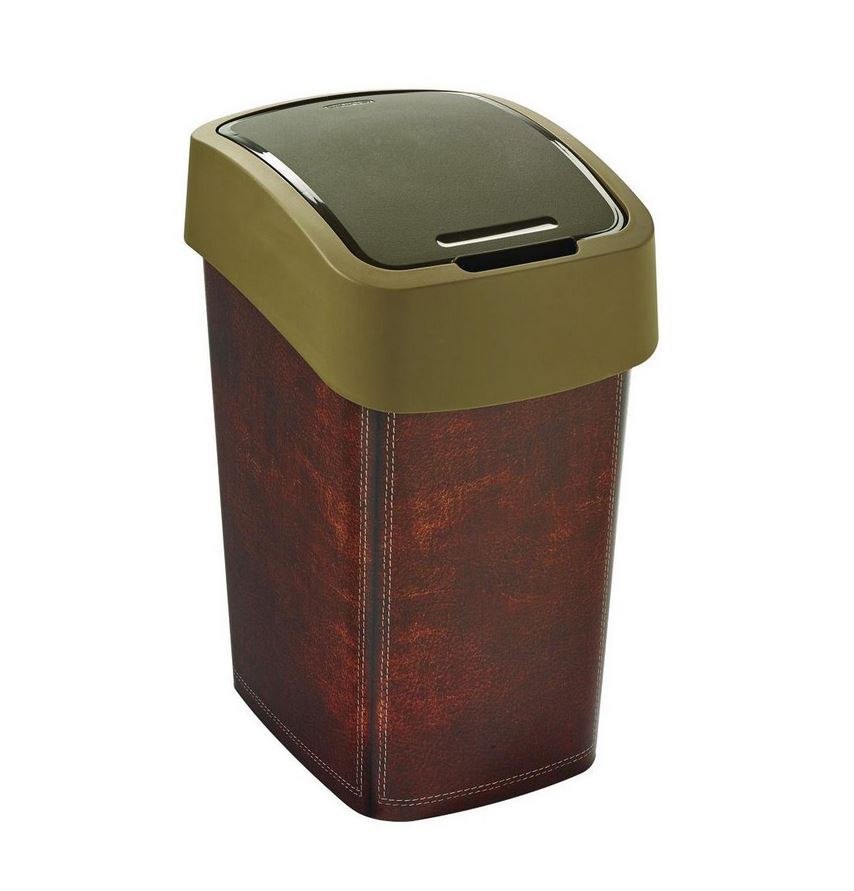 Odpadkový kôš do kúpelne -  Základňa Gia Gia 25 L Kryt kože naklonený
