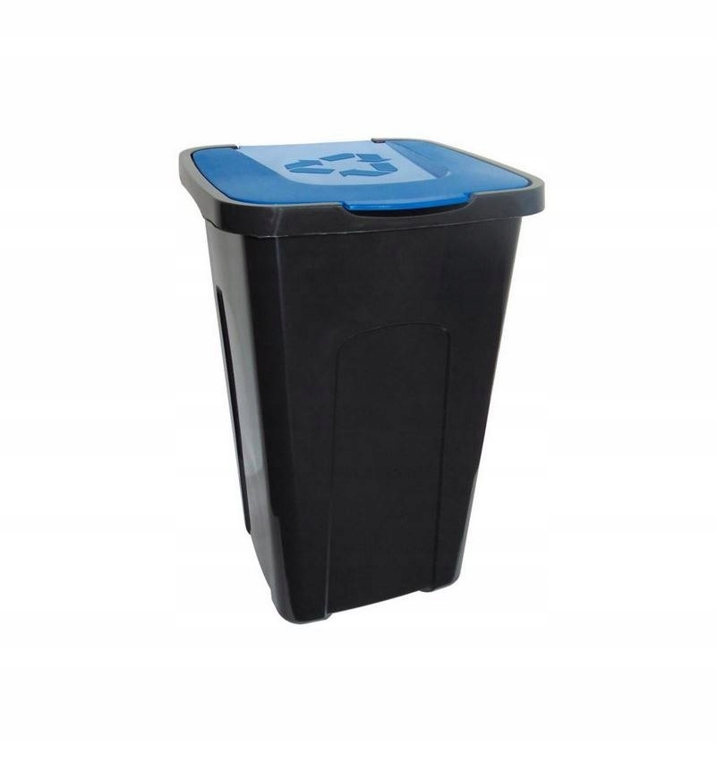Odpadkový kôš do kúpelne - Kôš na odpadky Ian s modrým recyklačným krytom