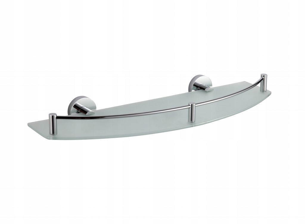 Polička do kúpeľne - Lodź sklenená polica Half -Round Stella Classic Chromium