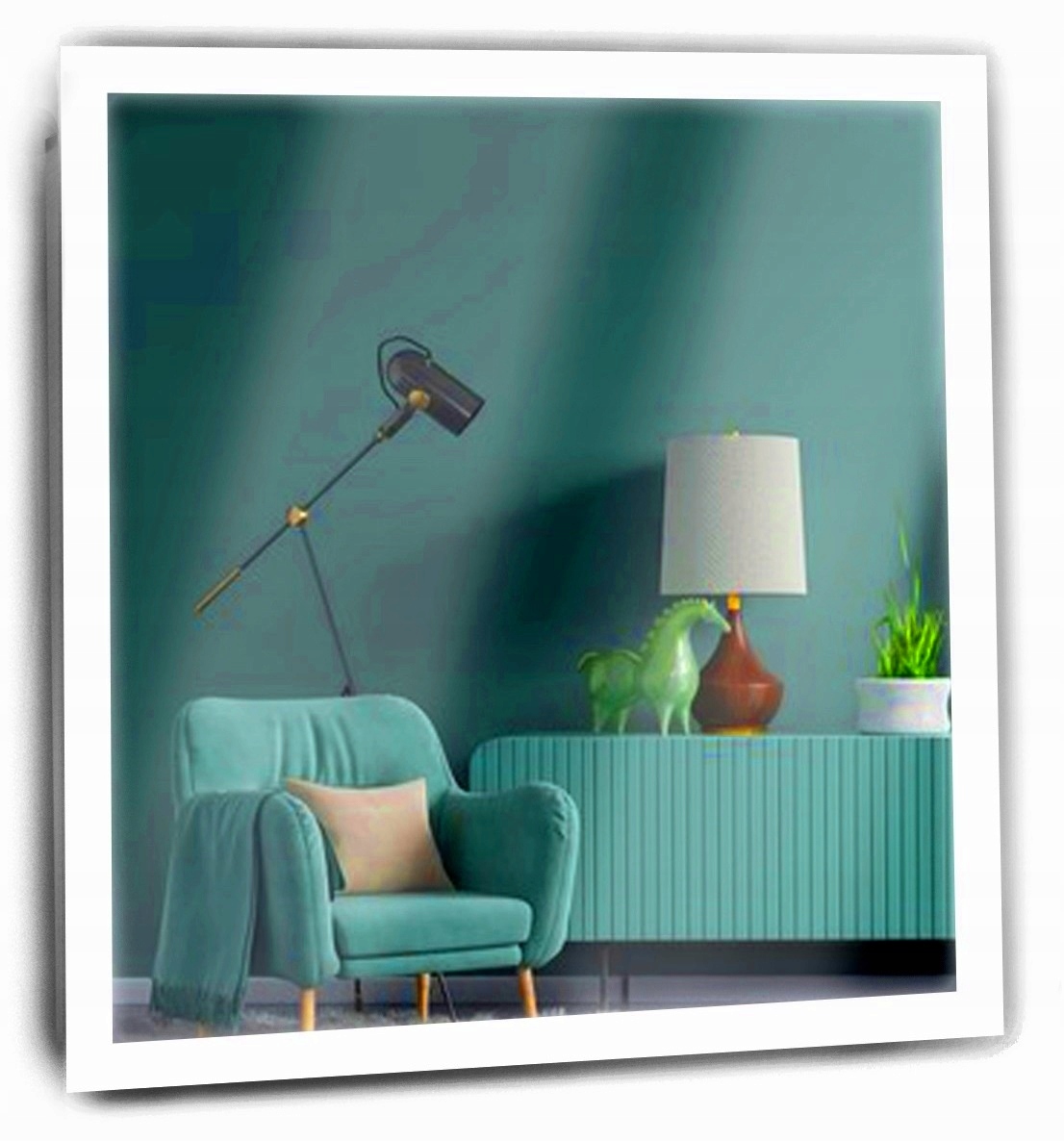 Veľké zrkadlo v hrubom 6 cm čierneho rámu MDF 110x60
