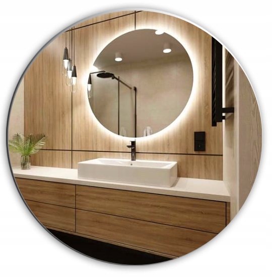 LED zrkadlo 65 cm okrúhle LED osvetlené