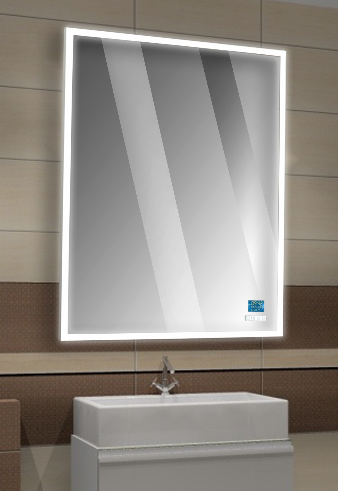 Zrkadlo 160x60 hlboký 3D rám biely alebo čierny