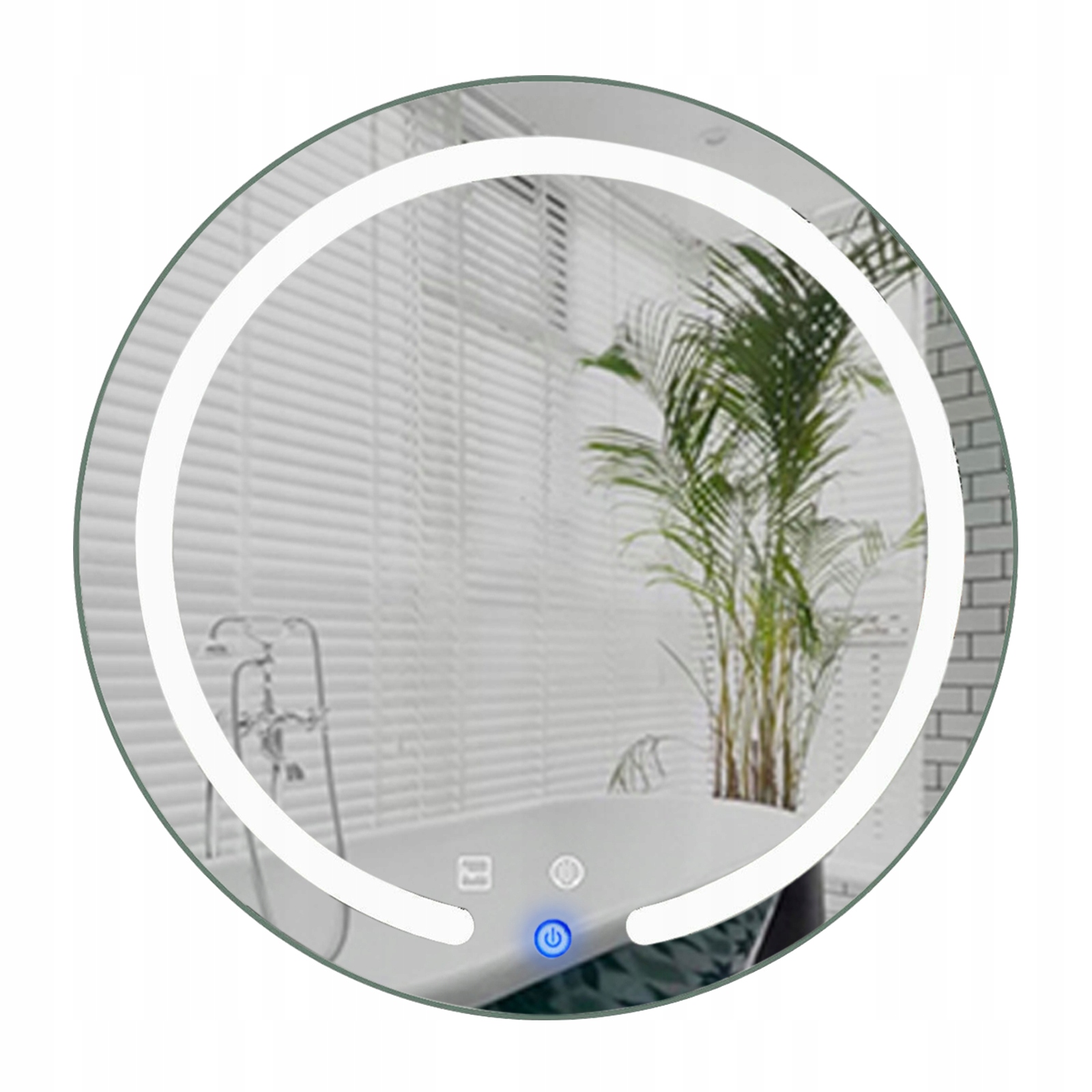 Okrúhle zrkadlo 60 cm zvýraznené spínačom