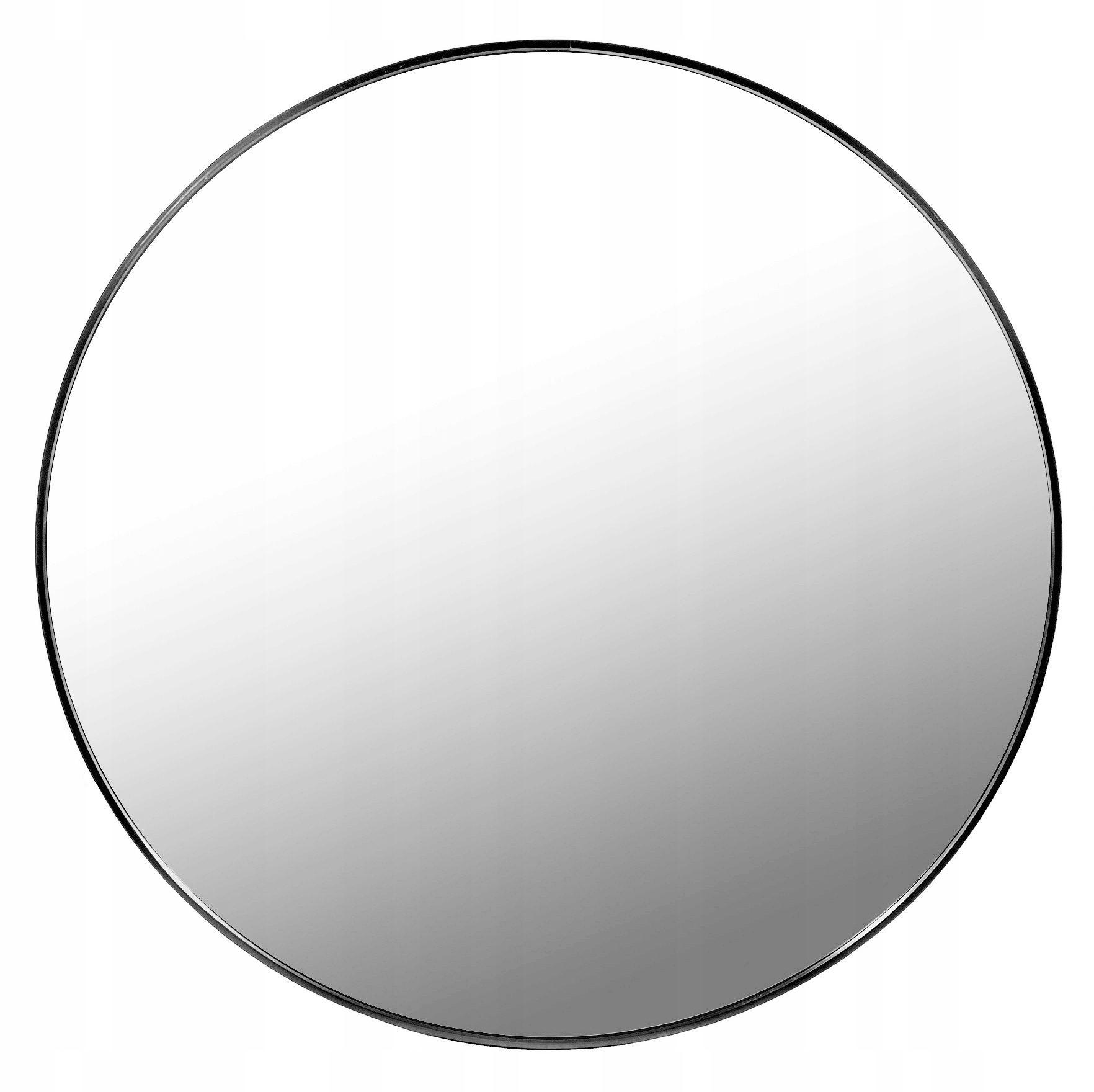 Okrúhle nástenné zrkadlo podkrovie Čierne 80 cm