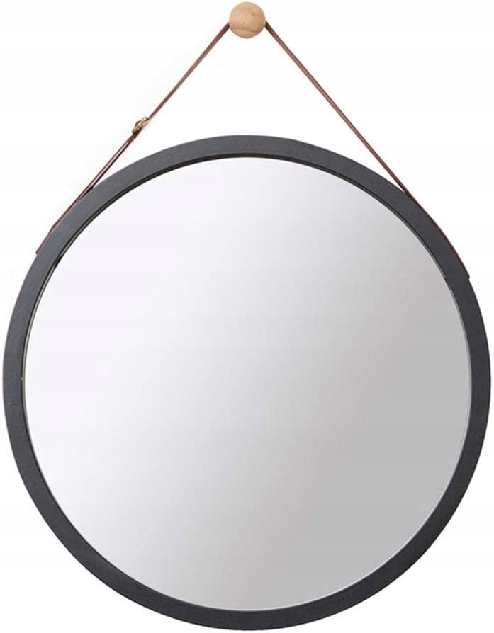 Kovové nástenné zrkadlo na okrúhlom podkroví 38 cm popruh