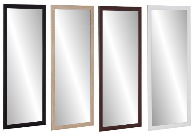 Zrkadlo v rámčeku140x60 Sonoma Oak White Wenge Black