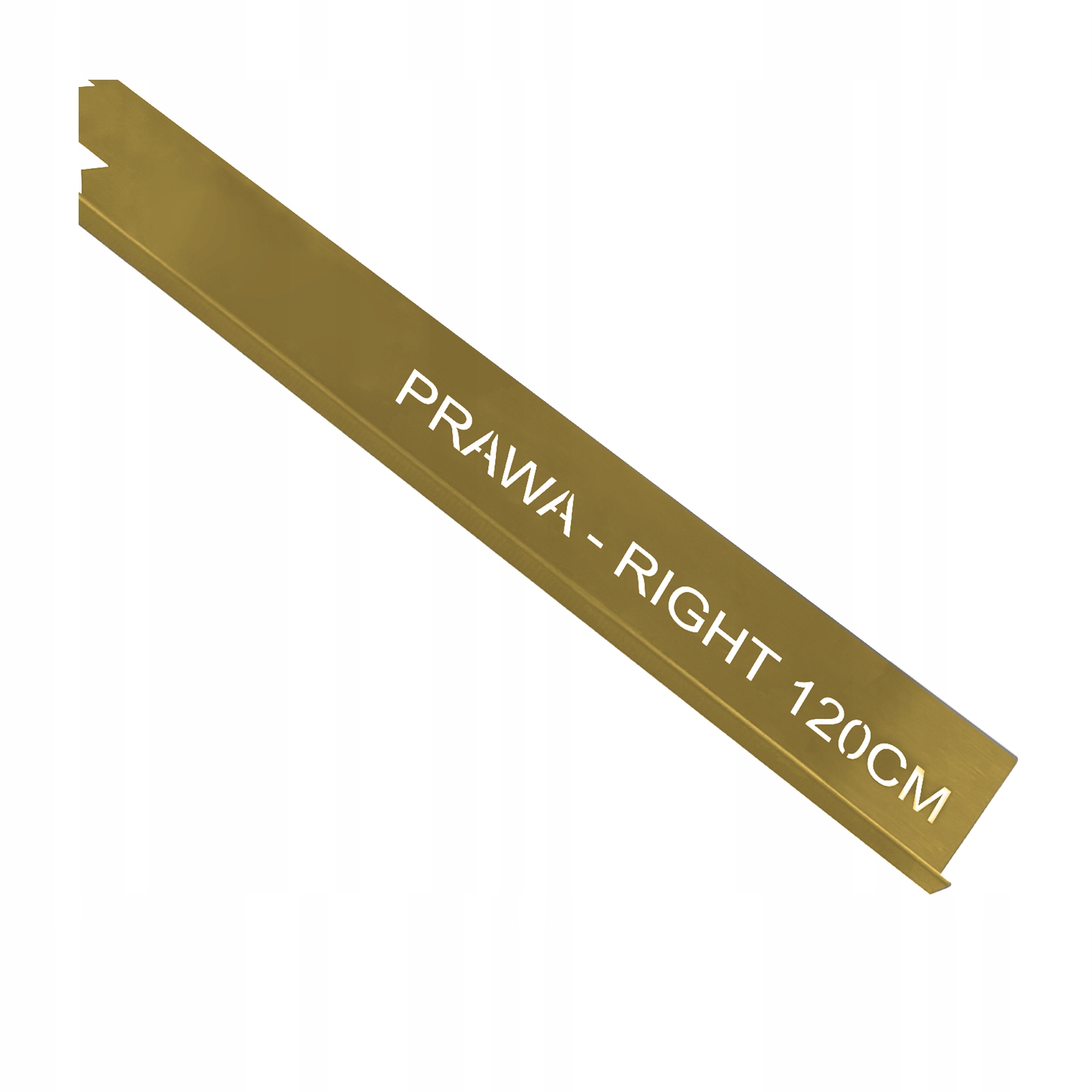 Sprchová vanička - VOGI padací pás pravý ZLATÝ - 120 cm