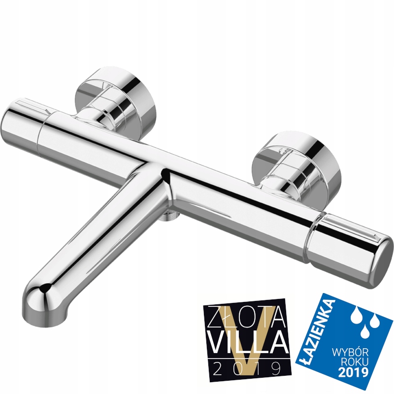 Vaňová batéria - Łódź Chrome Wall Kúpeľňa LAVEO PRETTA nástenné kúpele