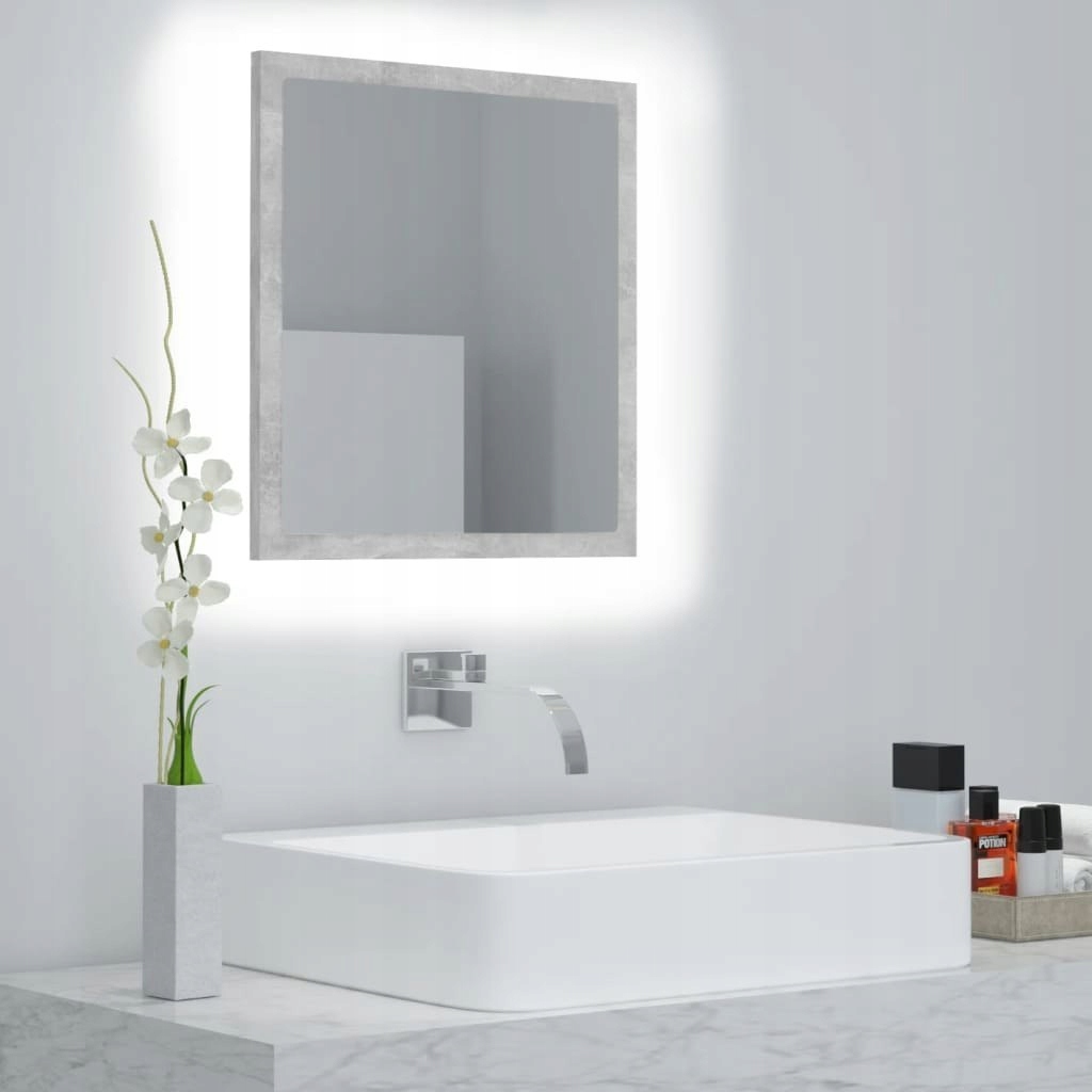 Lummo LED kúpeľňa zrkadla, šedý betón, 40x