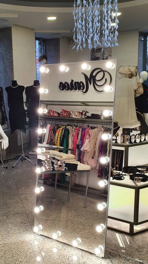Zrkadlo 180x80 stojace do hollywoodskeho make -up make -up -up
