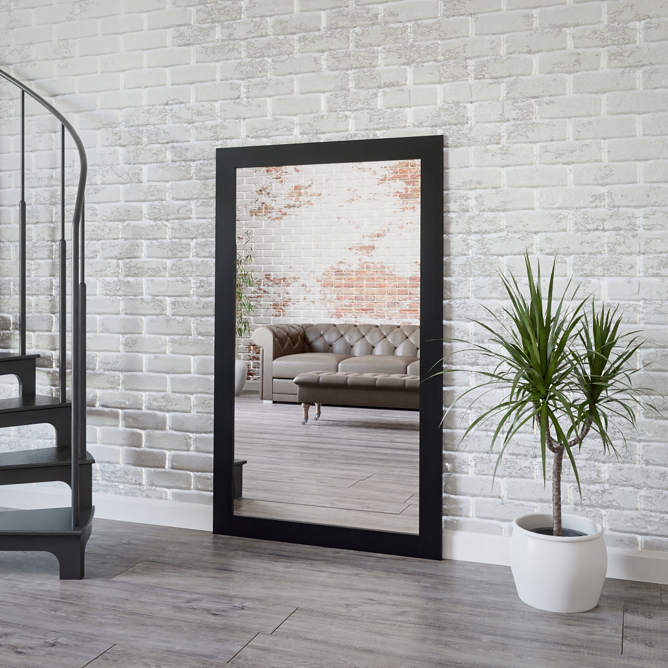 Zrkadlo 8003 Black Mat Wide 90x190