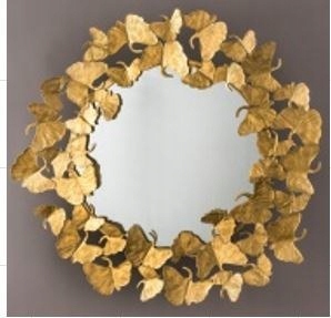 Ginkgo Leafs Mirror 70 cm zlato 42779