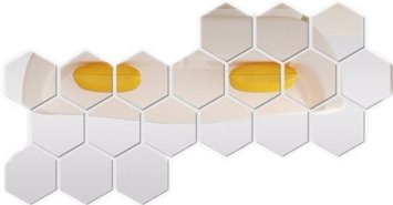Hex Mirror Set 8 ks. Honeycomb 20 cm