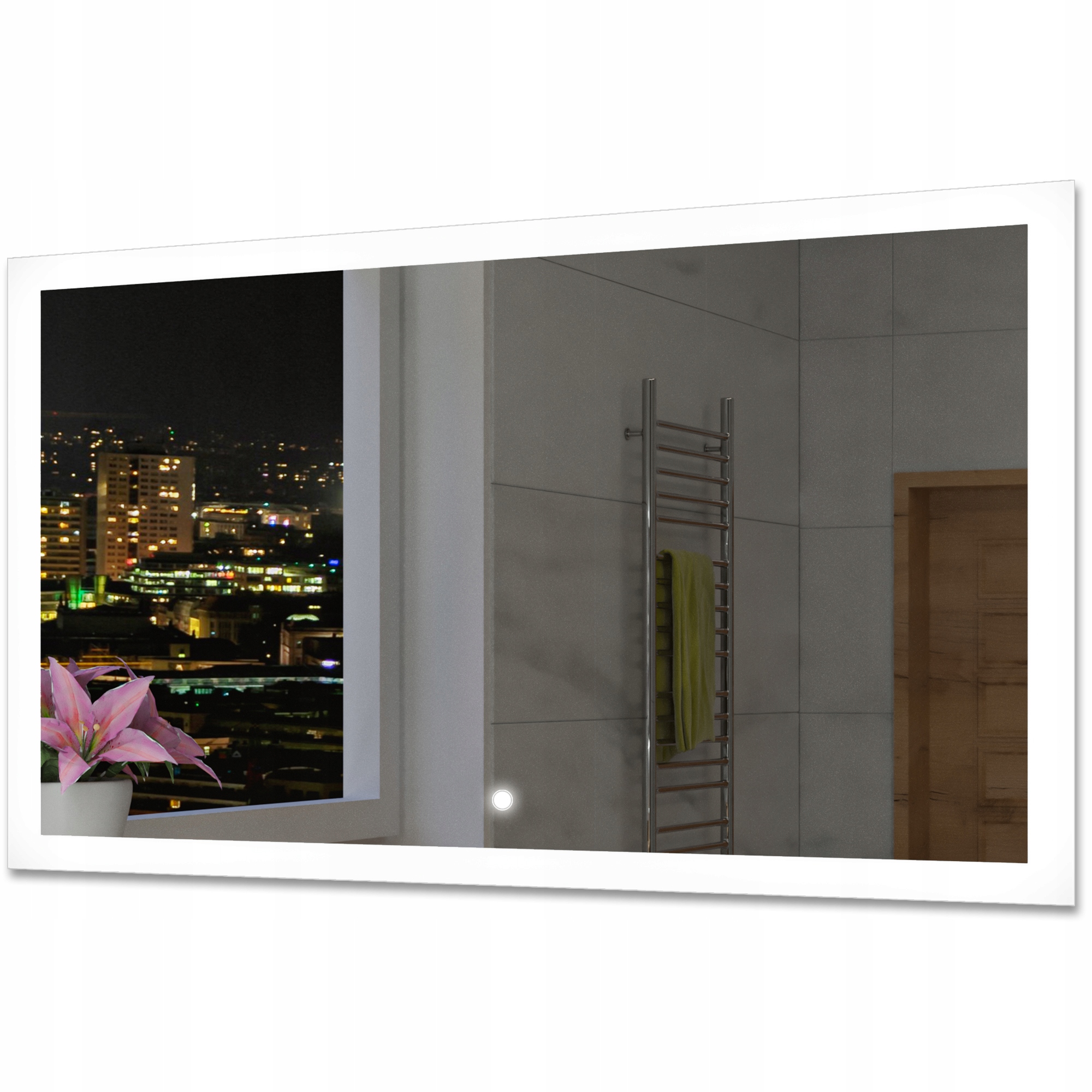 80x60 LED zrkadlo s dotykovým spínačom v kúpeľni