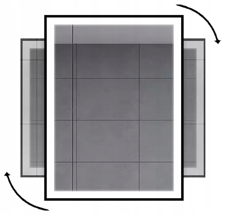 Kúpeľňa LED zrkadlo 60x80 pieskované v ráme