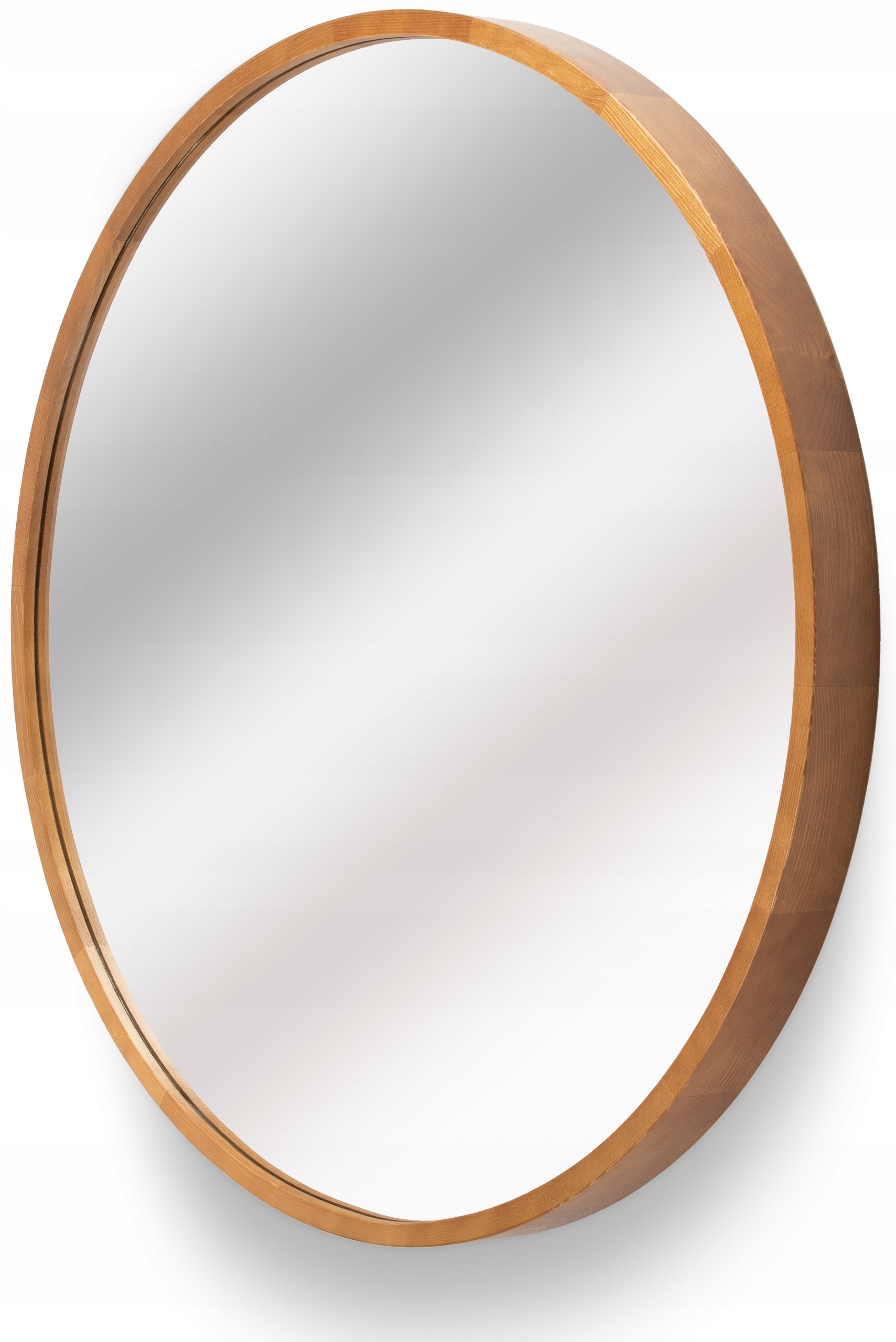 Okrúhle zrkadlo 70 cm biely lesk