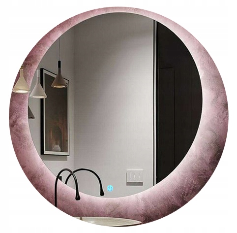 Round LED kúpeľňa zrkadlo 60 dotykových spínačov