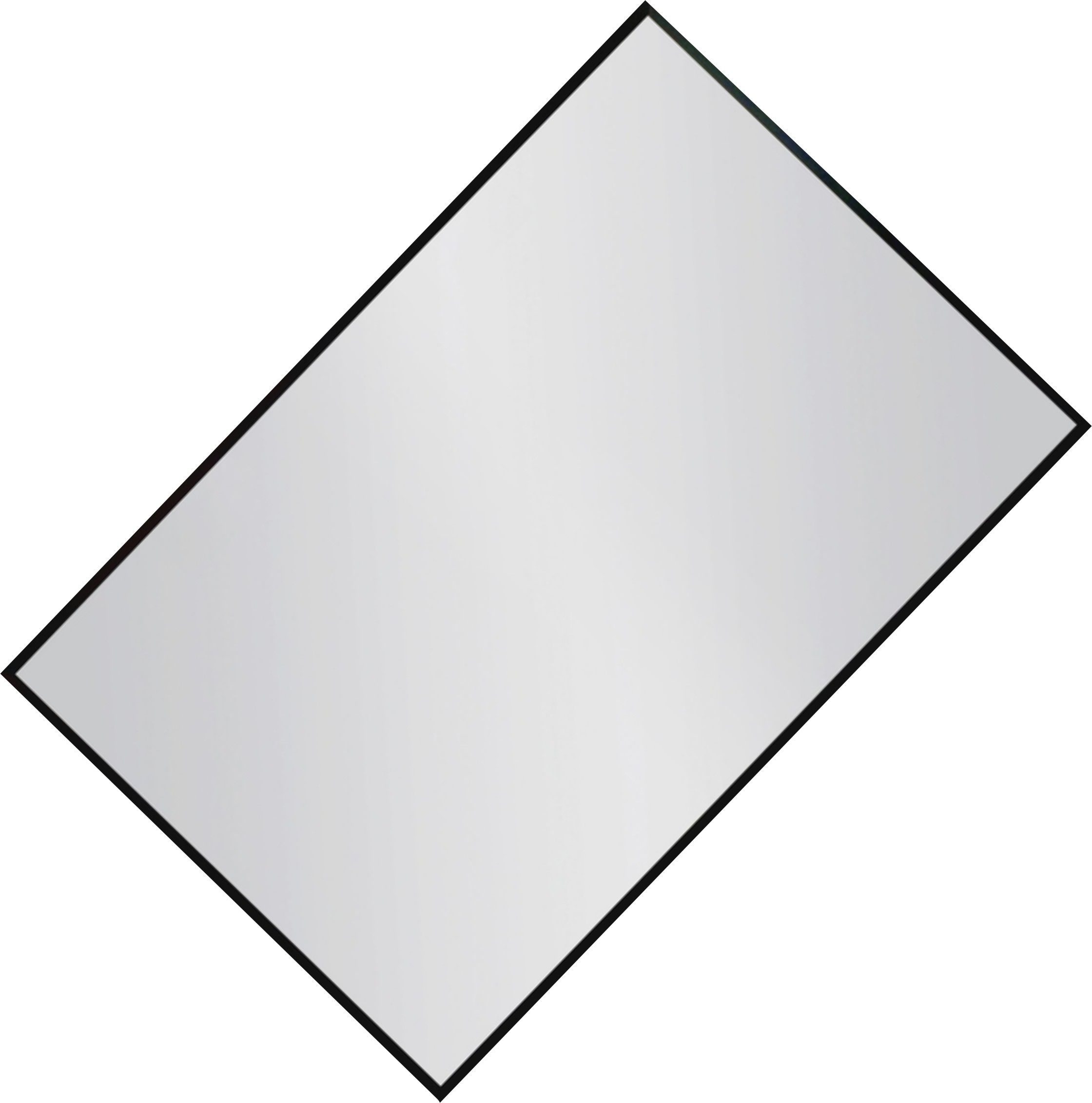 Zrkadlo v čiernom hliníkovom ráme úzke a 90x100